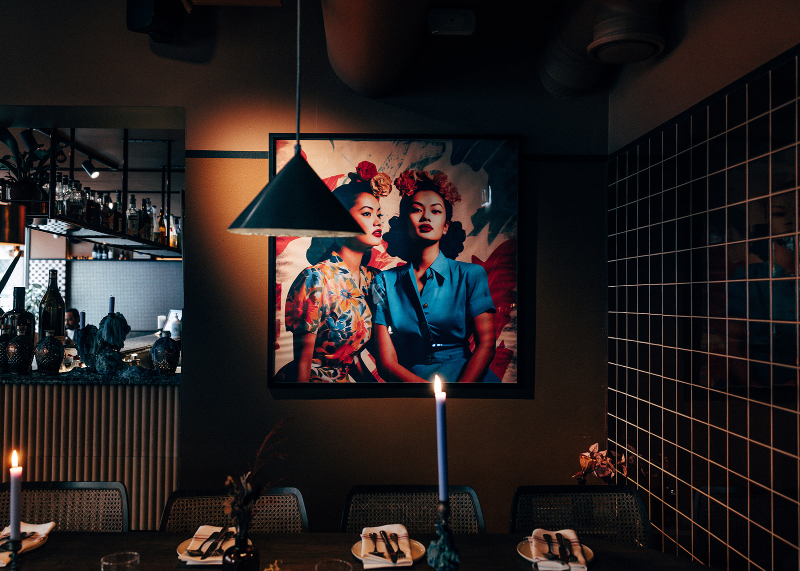 Inside Pobre at Annankatu 15 — the room as you'll find it from the street.